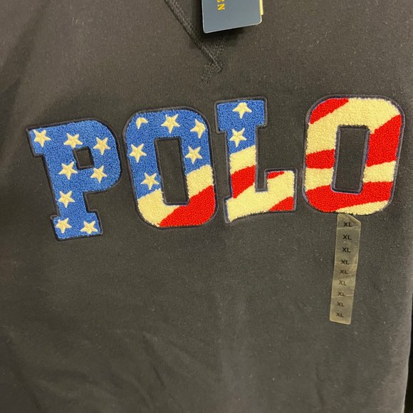 Polo Ralph Lauren Navy Americana USA Fleece Logo Sweatshirt - Picture 2 of 4